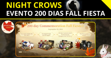 Night Crow evento de 200 dias fall fiesta