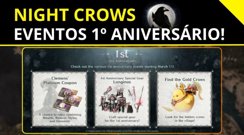 Night Crows - Eventos 1 Aniversário